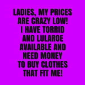 BUY MY LOVELY CLOTHES!